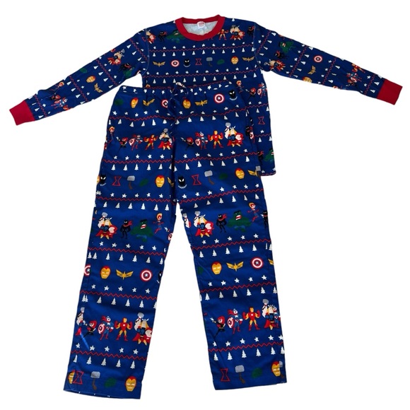 MARVEL HANNA ANDERSSON PAJAMAS FLANNEL BOTTOMS COTTON TOP NEW NO TAGS - Picture 1 of 8